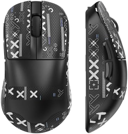 MAGIC-REFINER AJ199 Souris De Jeu sans Fil Superlégère 49g avec Bande De Prise en Main, Capteur PAW3311, MCU BK3633, 24KDPI Réglable, 1KHz, BT/2.4G/Fil, 600mAh Rechargeable, pour PC/Win/Mac, Noir - Image 2