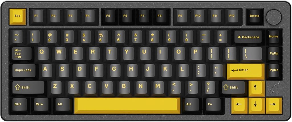 ATTACK SHARK X86 Clavier Mécanique 75% Sans Fil en Aluminium CNC - RGB à Échange à Chaud Avec Bouton, BT/2,4G/USB-C pour Mac/Win - Noir Étoilé