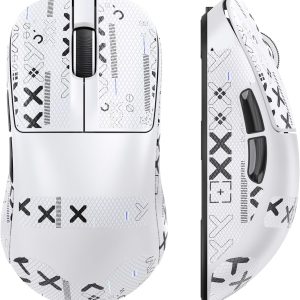 SOMIA MAGIC-REFINER AJ199 Souris De Jeu sans Fil Superlégère 49g avec Bande De Prise en Main, Capteur PAW3311, MCU BK3633, 24KDPI Réglable, 1KHz, BT/2.4G/Fil, 600mAh Rechargeable, pour PC/Win/Mac, Blanc