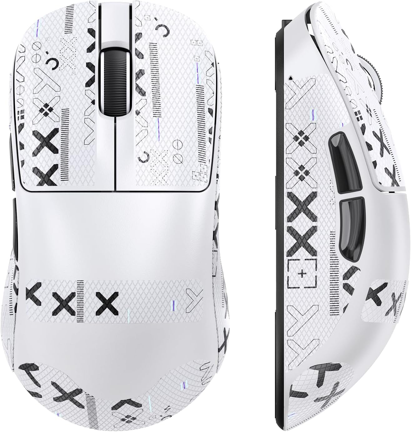 SOMIA MAGIC-REFINER AJ199 Souris De Jeu sans Fil Superlégère 49g avec Bande De Prise en Main, Capteur PAW3311, MCU BK3633, 24KDPI Réglable, 1KHz, BT/2.4G/Fil, 600mAh Rechargeable, pour PC/Win/Mac, Blanc